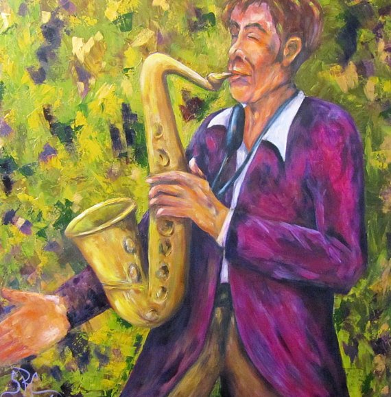 sandrareevesART's tweet photo. Saxophone musician jazz New Orleans original #art #painting @EtsyMktgTool https://t.co/3UDJ8om6sv #thicktexture #portraitart #music https://t.co/P9Nf6CSRL0