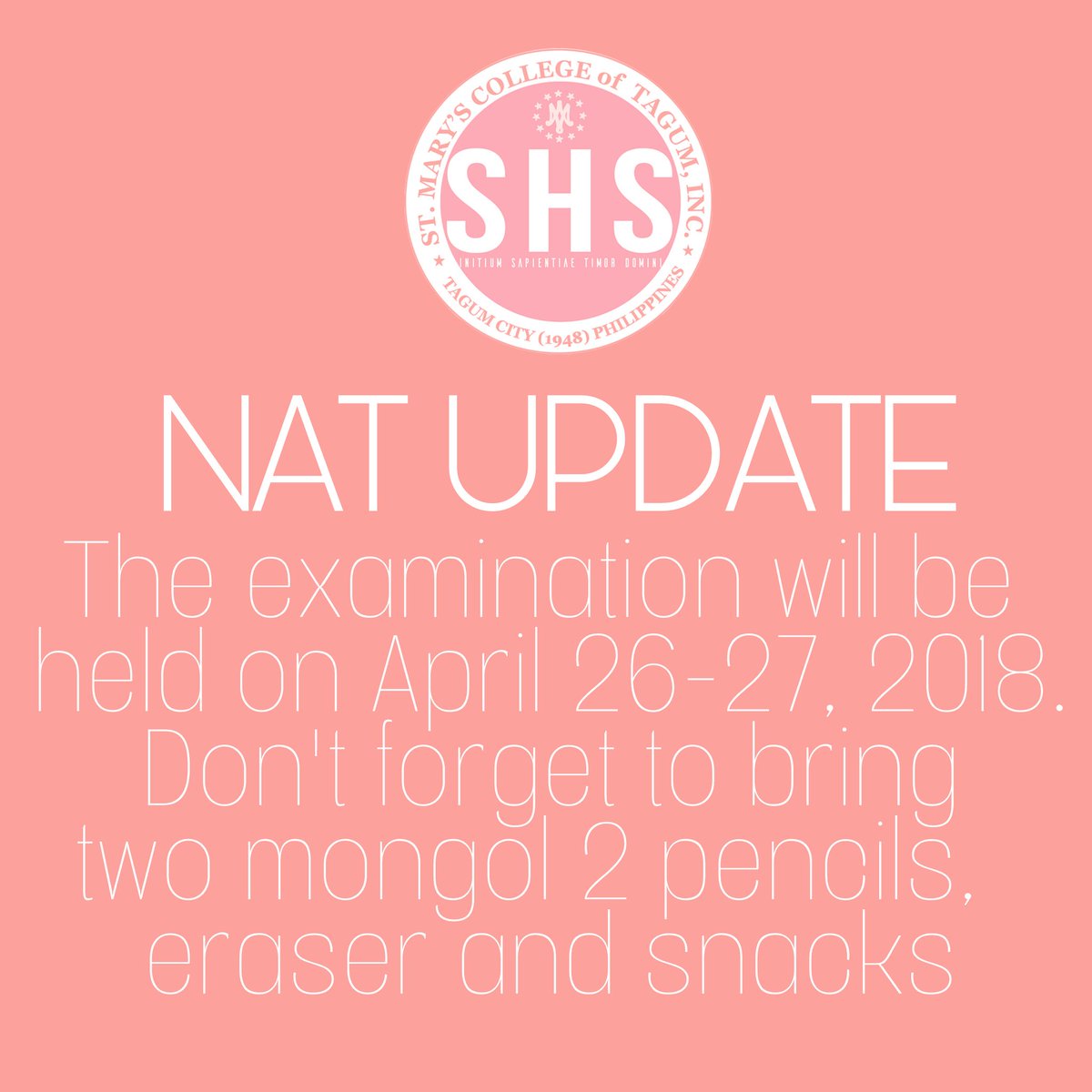 SMCTSeniorHigh's tweet photo. https://t.co/xLmEF1Va4o