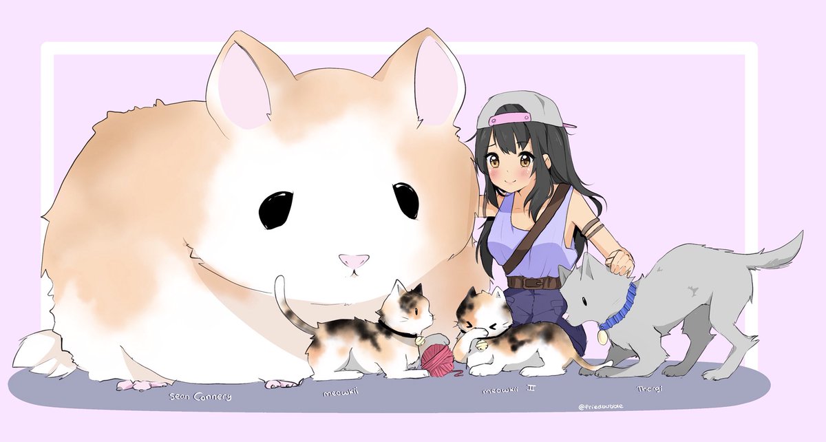 friedbubble_'s tweet photo. Quick post of the Zane-chan and MCD pets drawing which was put up earlier ( ^ω^ ) @_Aphmau_ @JasonBravura https://t.co/wDp9tgEMMy