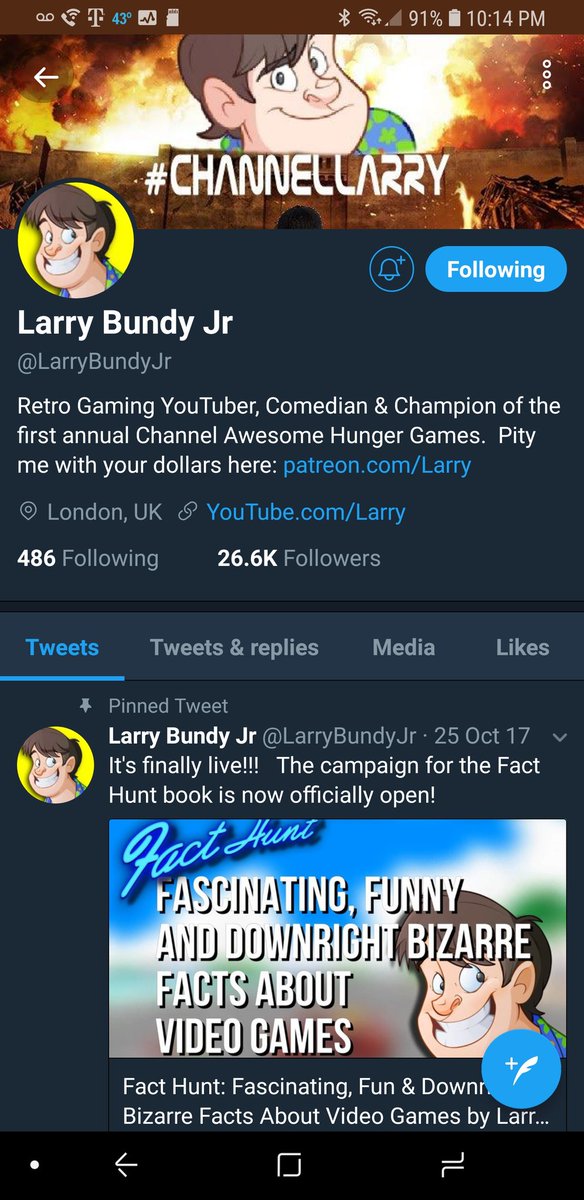 jpyper's tweet photo. Absolutely love the new banner @LarryBundyJr. Keep up the fun jabs. You are very entertaining.
#ChannelLarry
#ChangeTheChannel https://t.co/WnEVxDa5WA