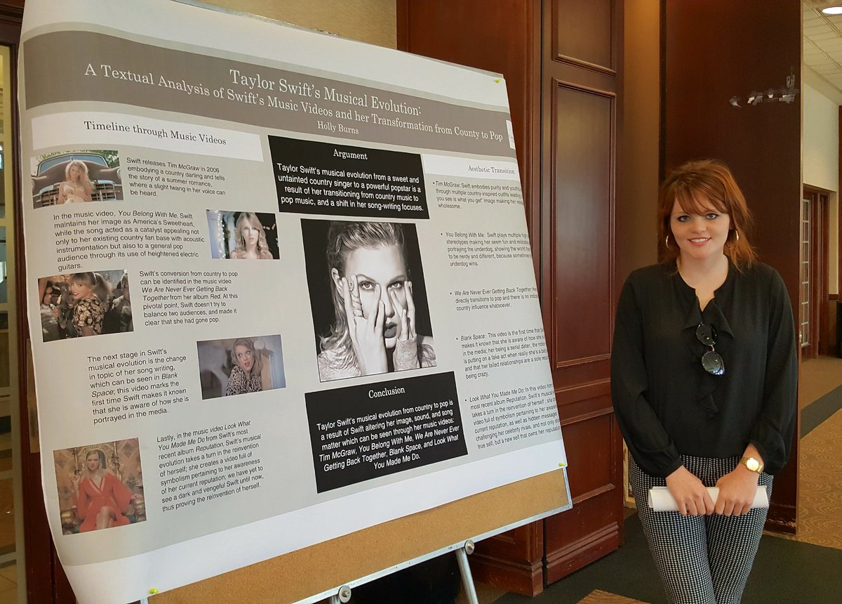 Steve_Klien's tweet photo. Many female pop artists evolve musically as they mature. What sets @taylorswift13's evolution apart? Just ask @MizzouComm student researcher Holly Burns @hollsb5! #CommWeek18 #WhatsYourStory https://t.co/yODAAs4ZMi