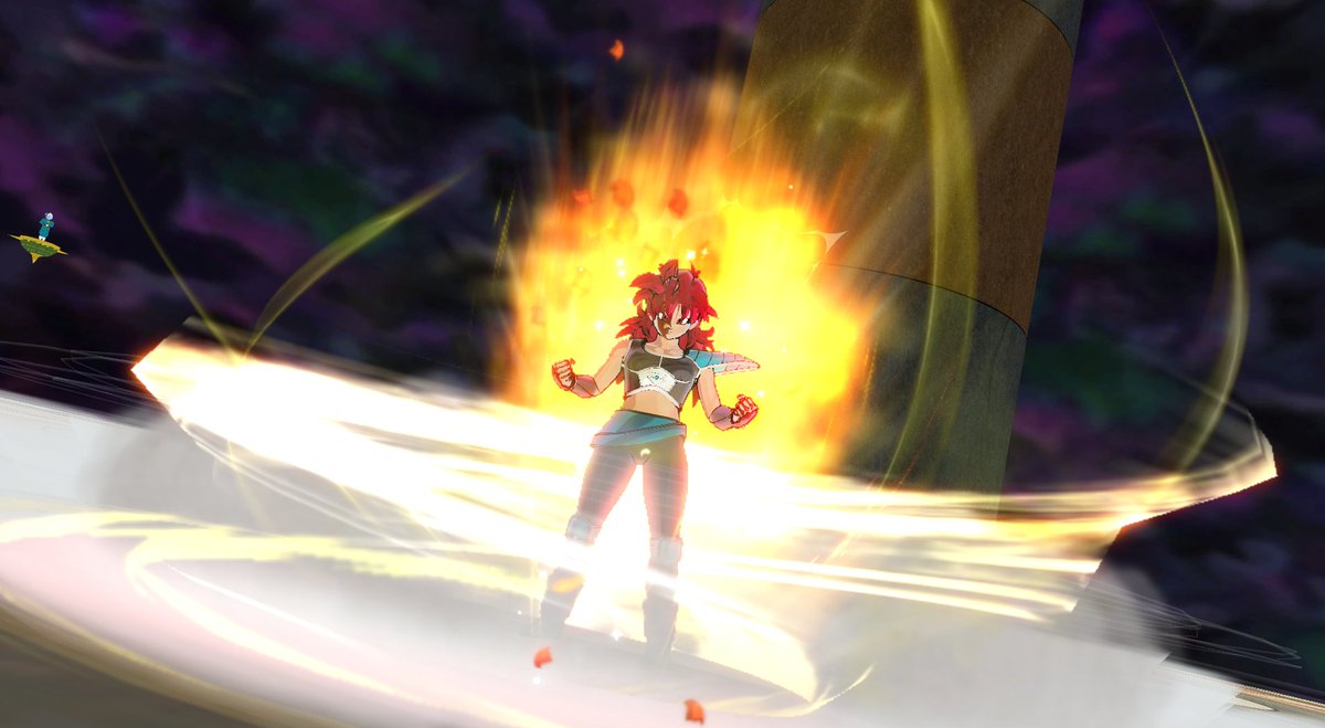 Sapphire_DBX's tweet photo. She transformed into her ssg form, her energy rising intensely as she jumps excited   "Ahh I miss this form oh so much, it's honestly one of my favorites." She turns around as she looks and sees you aproching her.

#openrp
#onlineforabit https://t.co/KRK0YuSo4x