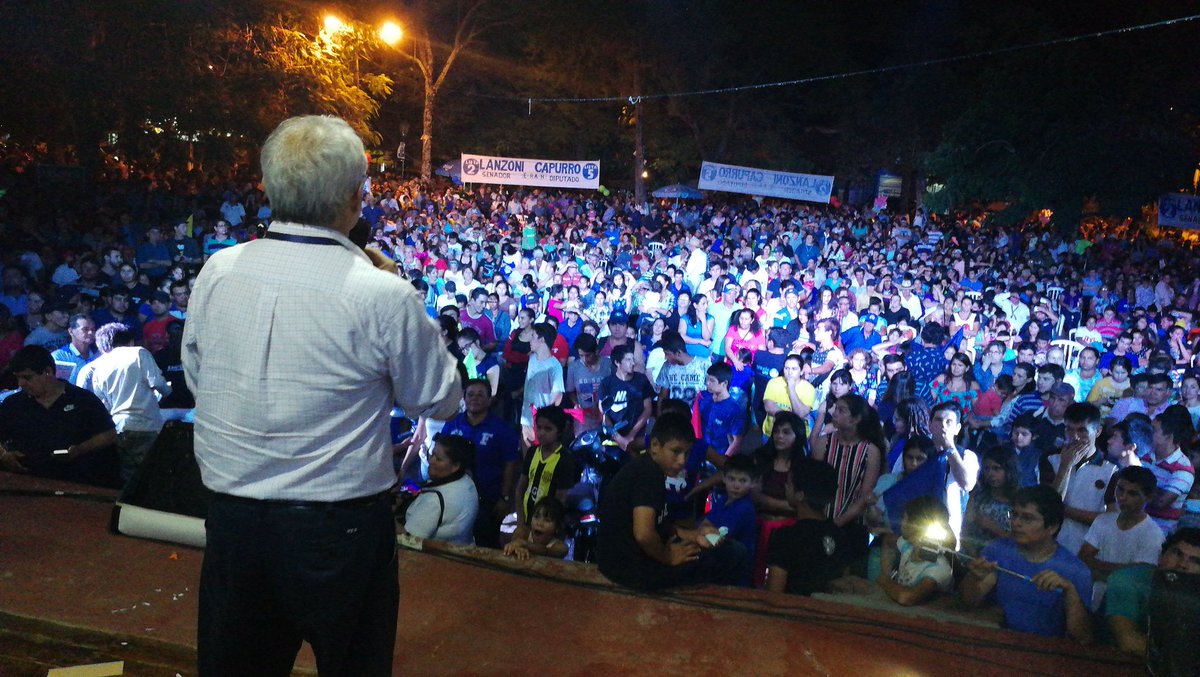 FSilvaFacetti's tweet photo. Cierre de campaña multitudinario en #SanIgnacio #Misiones con #AsaGOBERNADOR #CapurroDIPUTADO #Lista5 y #LanzoniSENADOR #Lista2 #PLRA. @InfoAzulPy https://t.co/onOoLuBkVu