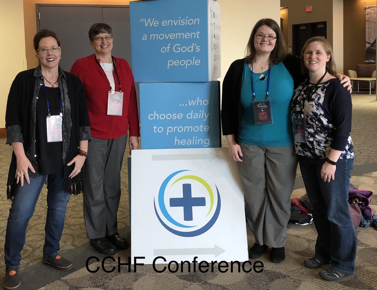 HartRNJenn's tweet image. Representing His Hands Free Clinic, Cedar Rapids, Iowa. L-&amp;gt;R: Jennifer Lopez, Dawn Brouwers, Amy Delay, and Mallory Hughes. #CCHF2018 Covington, KY/Cincinnati, OH