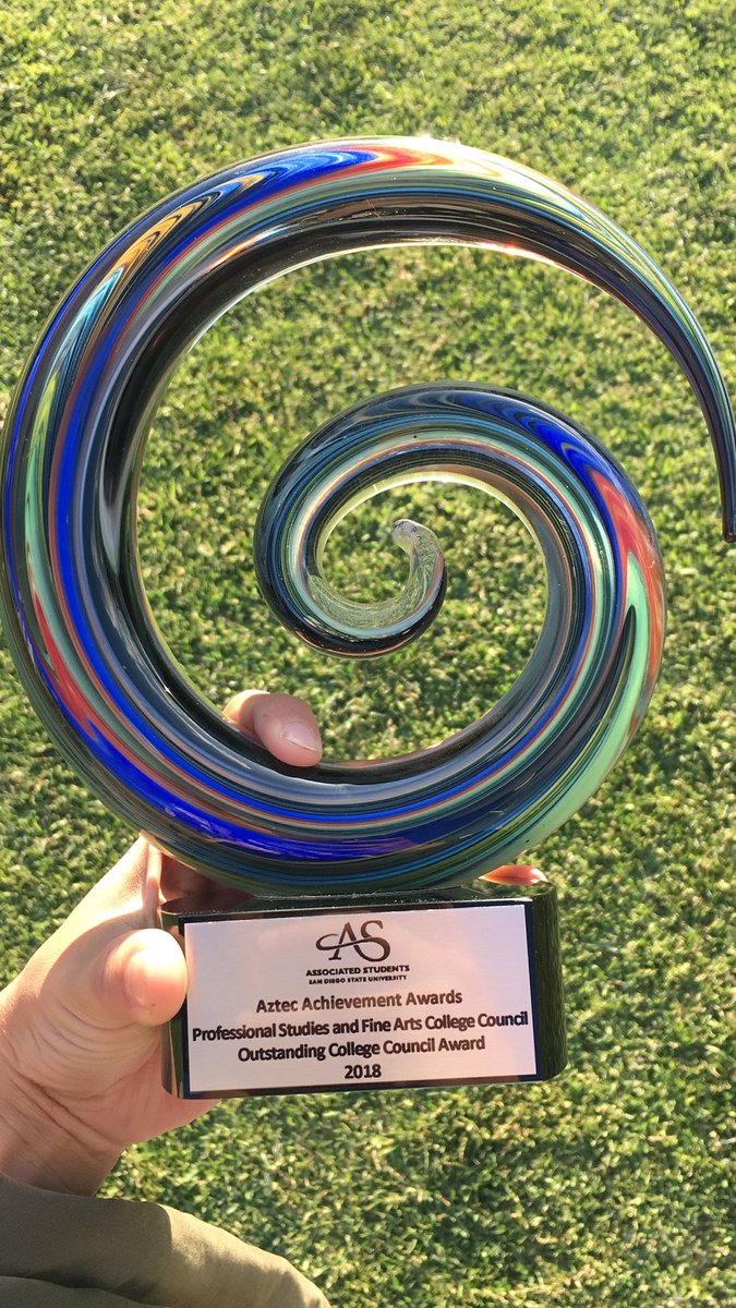 We had the great honor of receiving Outstanding College Council this year. Our executive board truly killed it this year with all of our events and dedication to <a href="/PSFA_SDSU/">PSFA at SDSU</a> student success. #PSFAproud