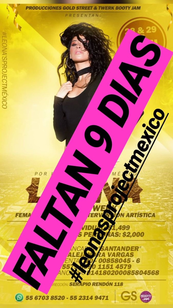 BOOTYJAM_TWERK's tweet photo. NO TE LO PUEDES PERDER 28 y 29 DE ABRIL 💕 #twerk #leonasproject https://t.co/5DTsjmfHqa