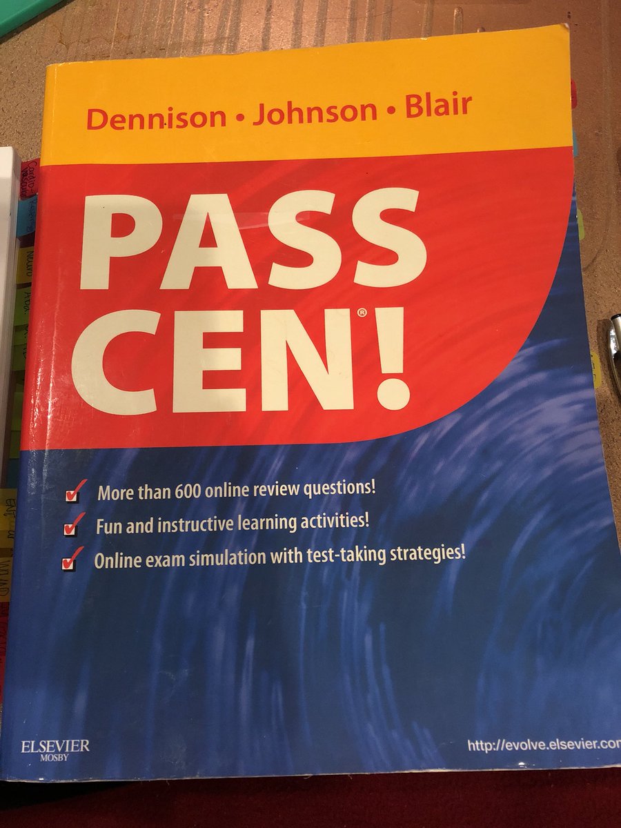 ERshitmagnet's tweet photo. Resources I used for CEN - What helped the MOST

Pass CEN!: had AMAZING outlines and great questions at the end! This is an old edition and still worked well. 

Sheehy’s: GREAT outlines and info and tables! No questions but it’s UTD on info

#cen #emergency #nursing #er https://t.co/EidBrDgzap