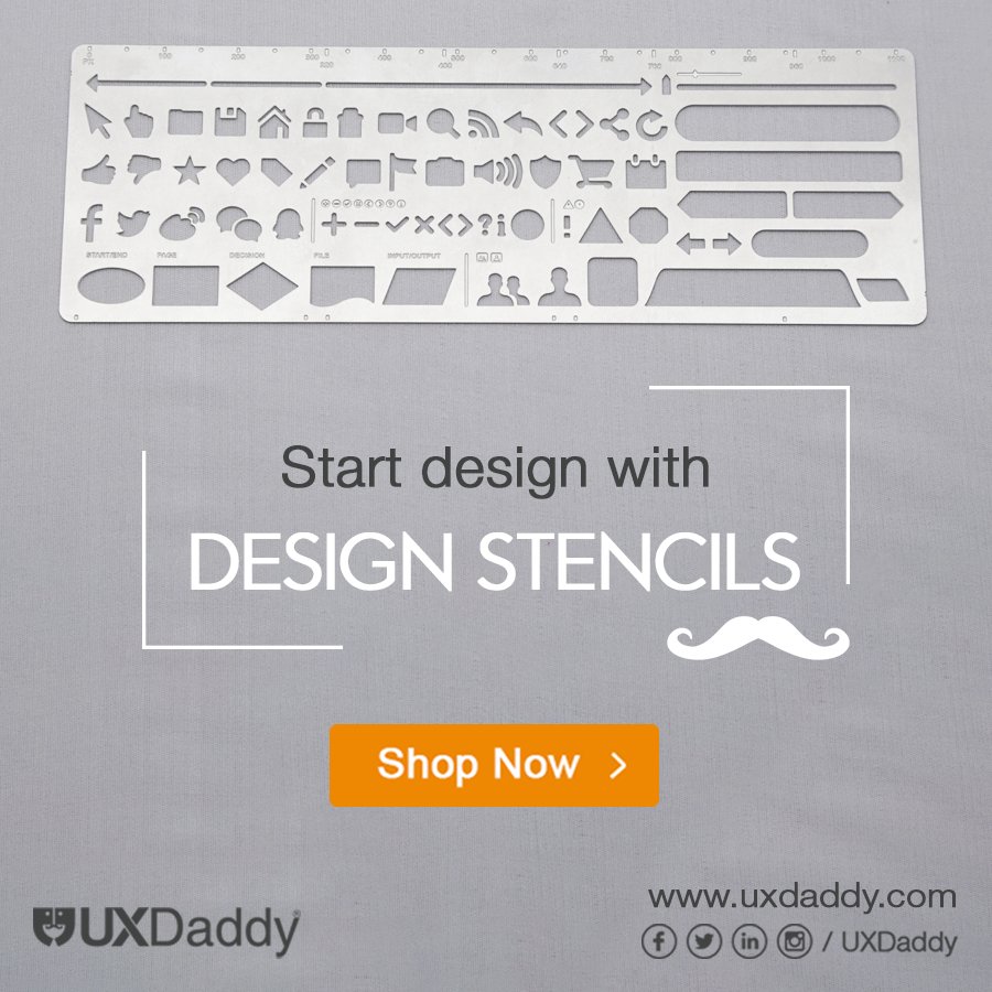 UXDaddy's tweet photo. Good Prototype = Good Design
Shop Design Stencils in https://t.co/abWw5VGB7b
#HappyPrototyping
#uxdaddy #ux #uxdesign #wireframe #wireframing #stencils #prototype https://t.co/voLxXs2pSC