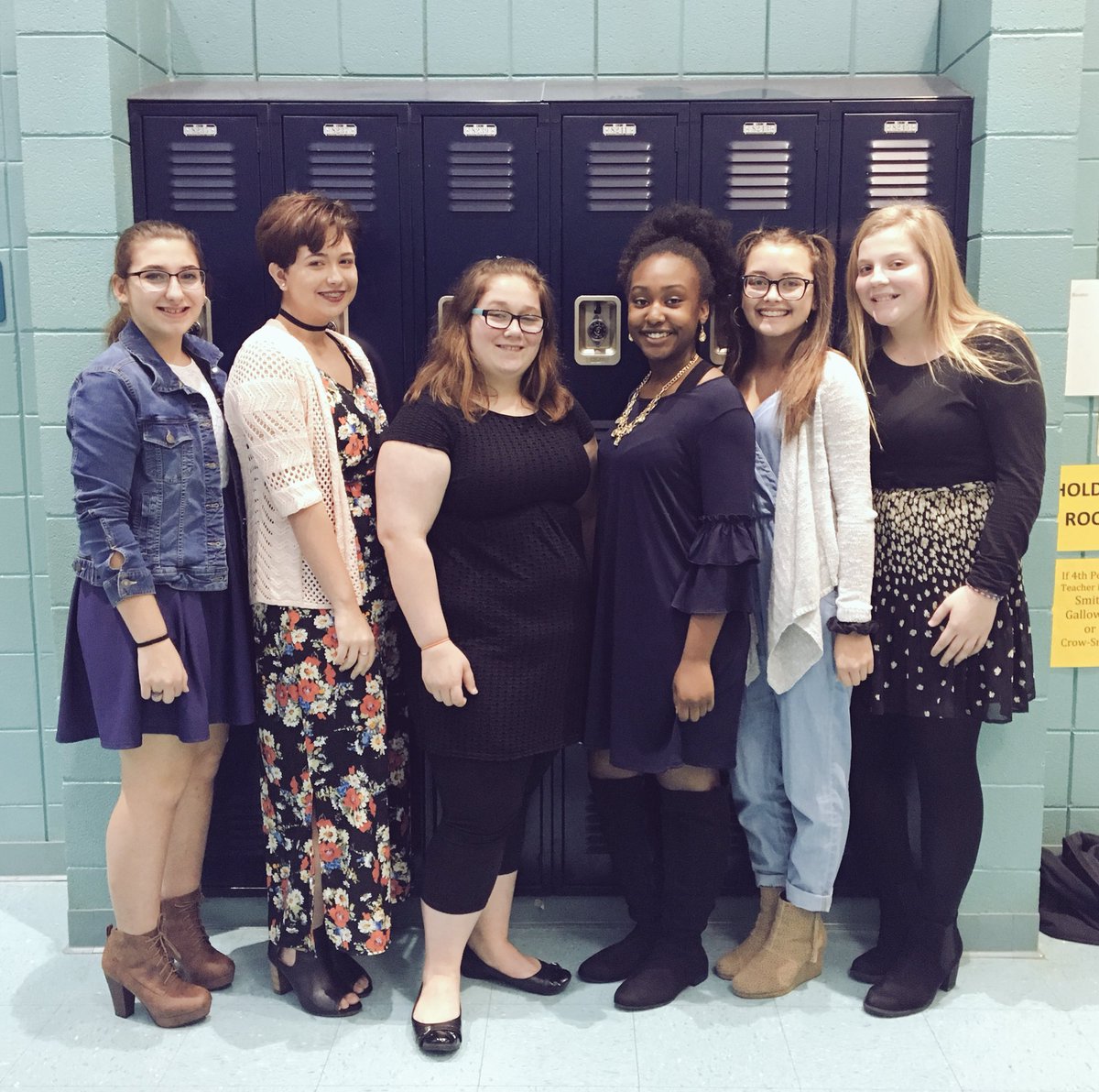 asthiscrowflies's tweet photo. These sweet girls dressed up to promote positivity among their group! As explained to me, they didn’t feel great about themselves yesterday, so they dressed for success today to feel confident, motivated, &amp; beautiful. Mission accomplished! #girlpower #whoruntheworld #OMSlikethis https://t.co/Kuoalawl0n