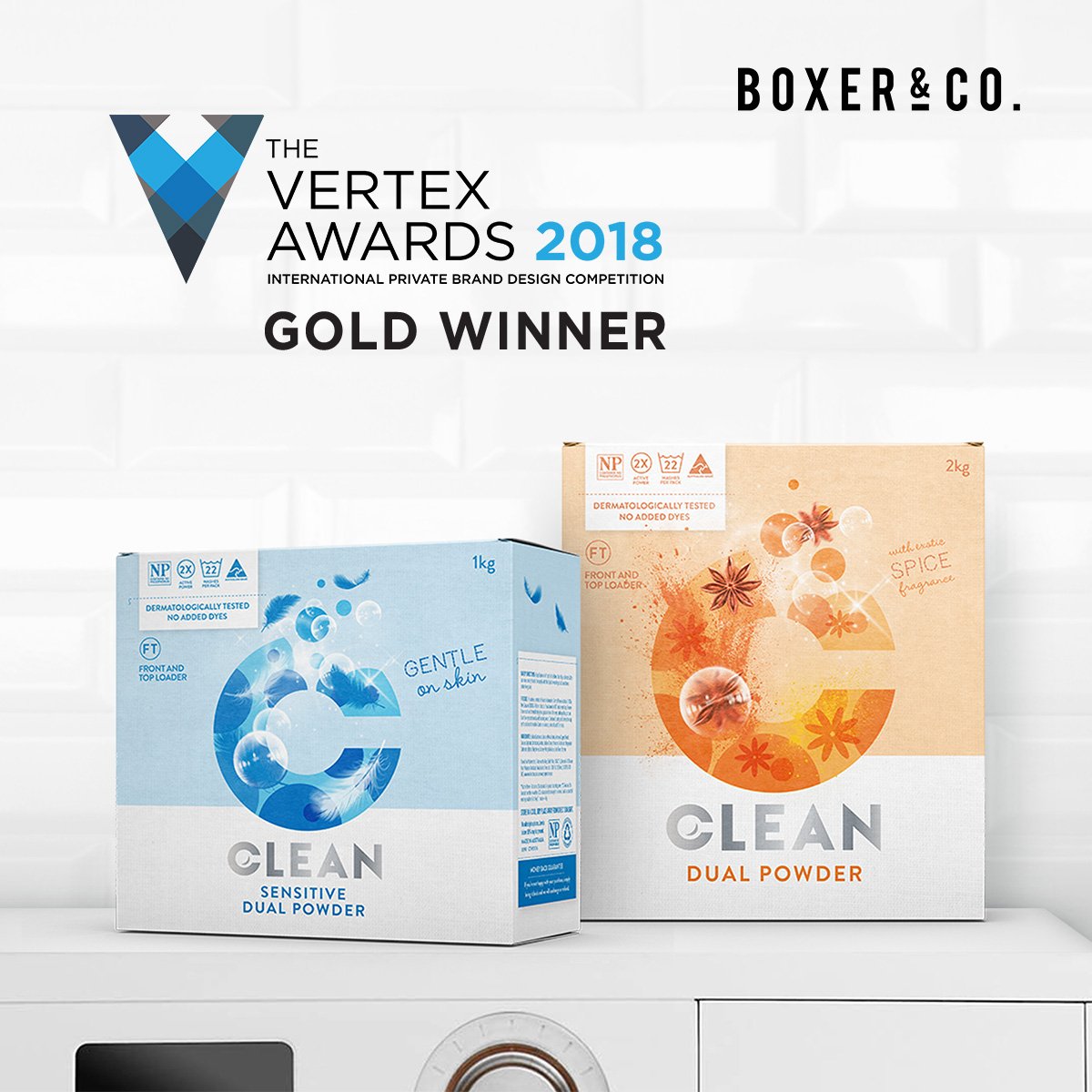 BoxerAndCo's tweet image. One week, two awards! We're thrilled to have won a Silver and a Gold in the Vertex awards. These awards are an International Private Brand competition and both of these projects were for Woolworths. #vertexawards #designawards #internationaldesign