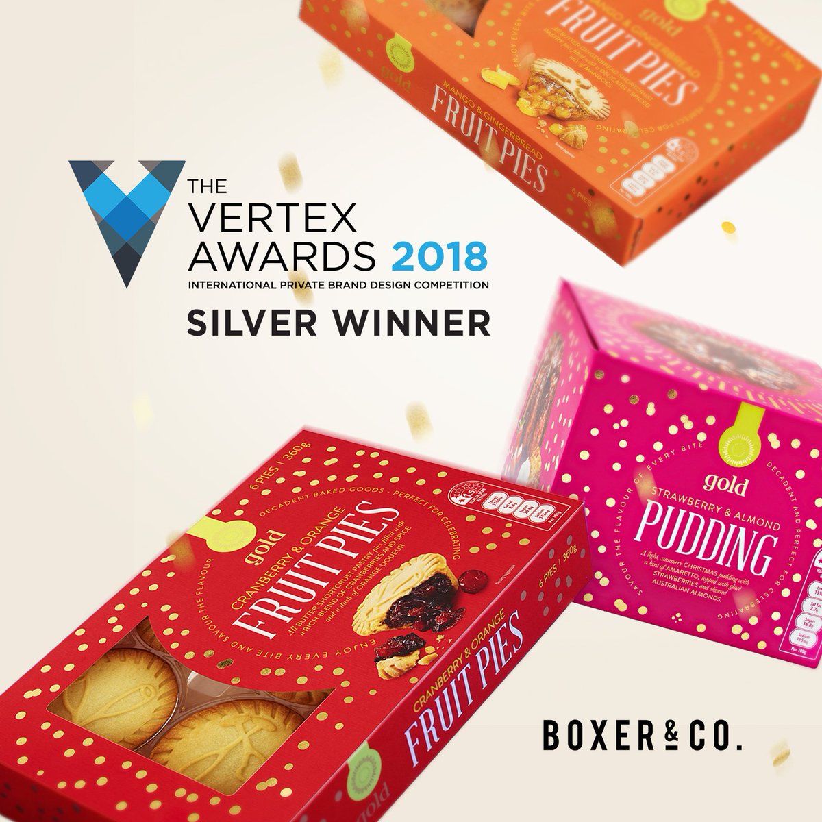 One week, two awards! We're thrilled to have won a Silver and a Gold in the Vertex awards. These awards are an International Private Brand competition and both of these projects were for Woolworths. #vertexawards #designawards #internationaldesign
