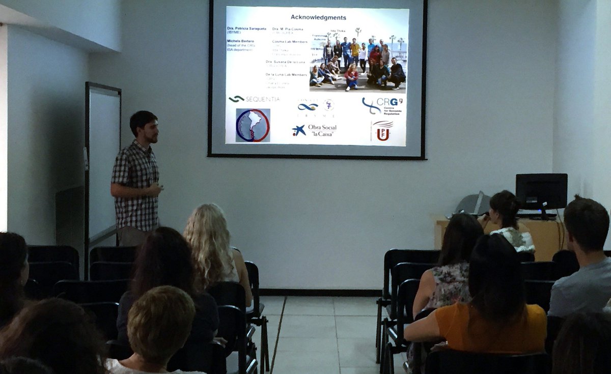 ExpLatinAmerica's tweet photo. Yesterday we had the great opportunity to share our work at @FundacionIbyme!Many thanks to Patricia Saragüeta and her group for inviting us (https://t.co/buryNMPn8E) and all the participants!Special thanks also to @MichelaBertero from @CRGenomica and @SequentiaBio for helping us! https://t.co/1P5GTEkFzN