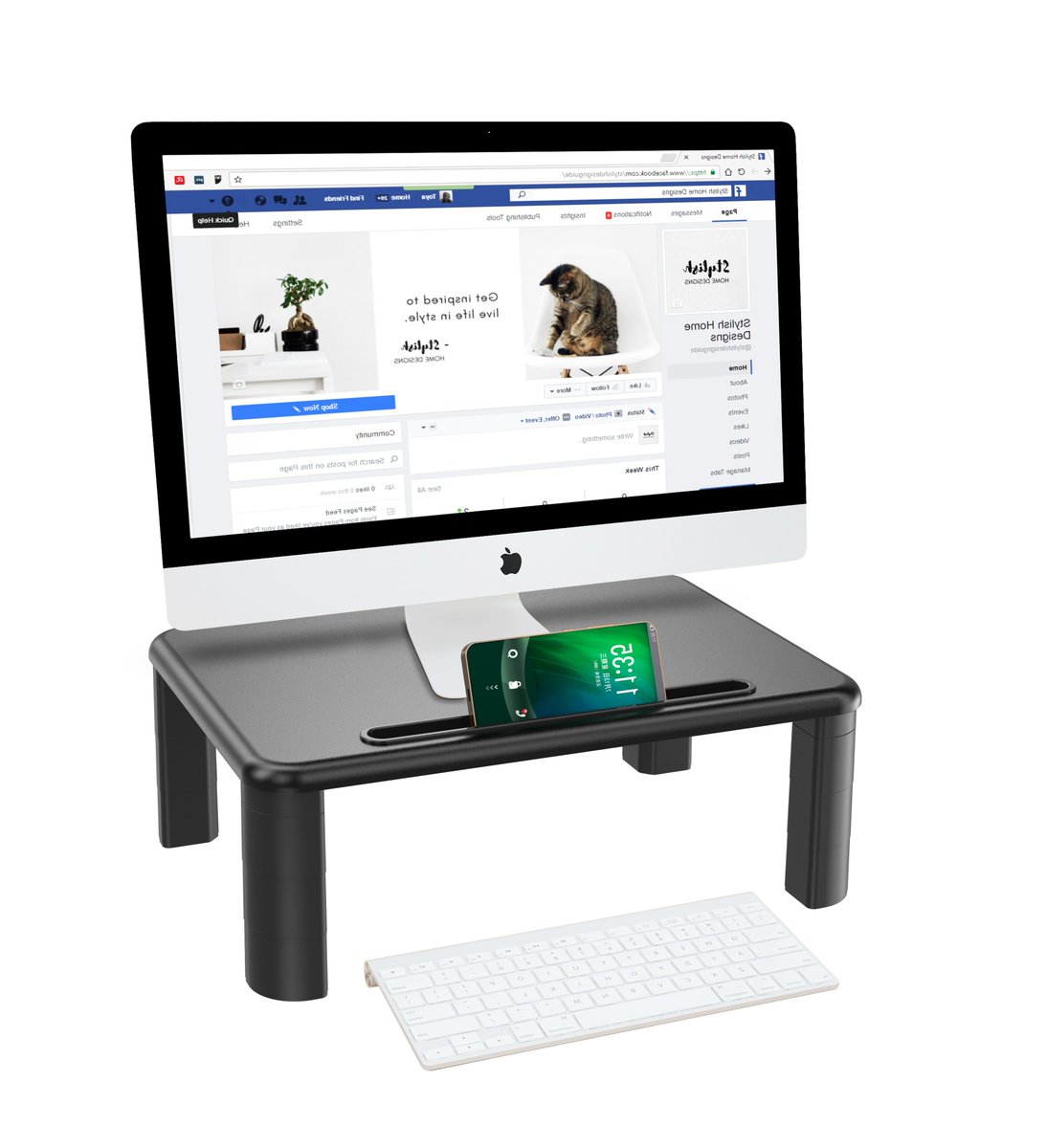 VisionMounts's tweet image. Height adjustable smart stand. Monitor Riser for ergonomic viewing angles.