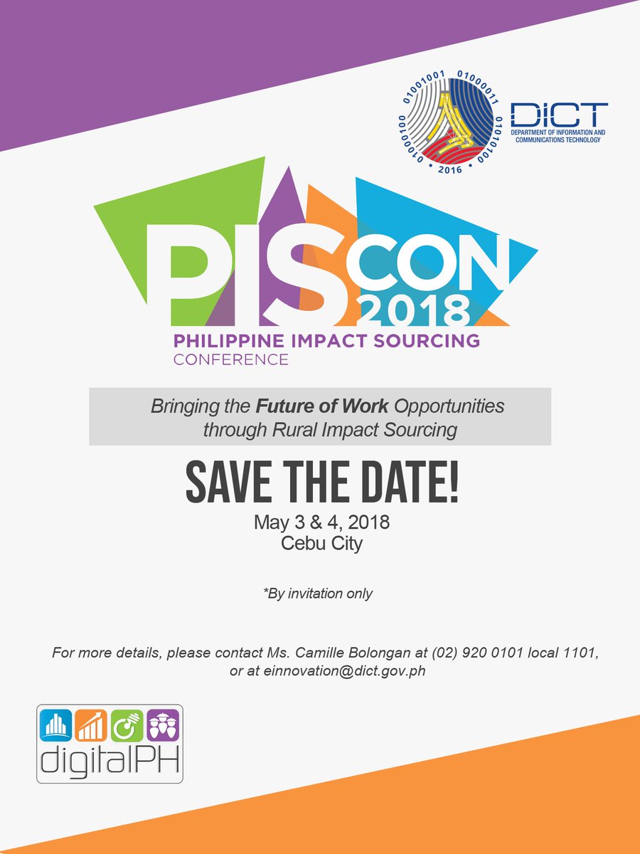 PISConference's tweet image. #PISCON2018 will talk about the government and private organizations efforts to ensure that the country&apos;s workforce is future ready. Don&apos;t miss the biggest Impact Sourcing Conference this May!