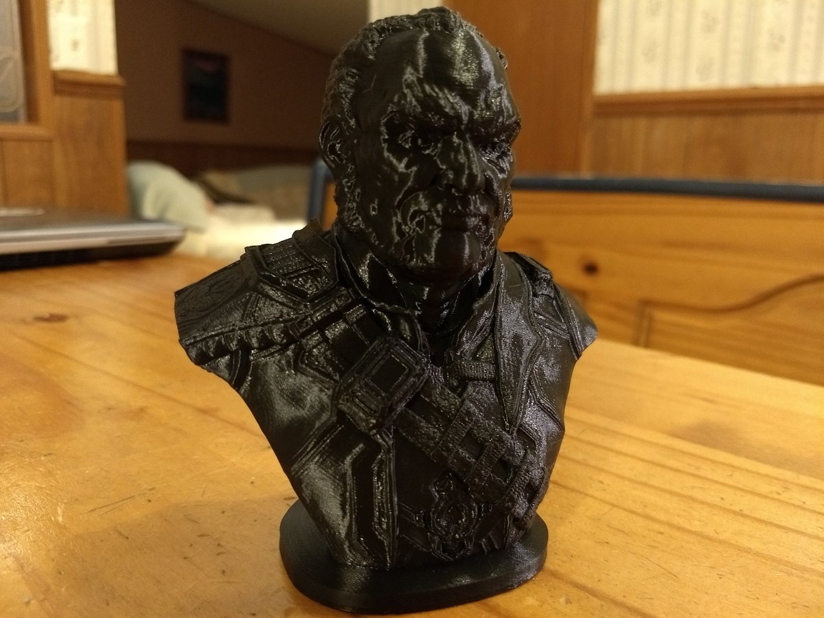 JAW966's tweet photo. Picked up @anycubic3dprint linear plus, and printing non-stop.

Mack Rhukta by bendansie

Speed: 50mm/s

Resolution: .1mm

Temperature: 195 Celsius https://t.co/Cxanf4Zkdm