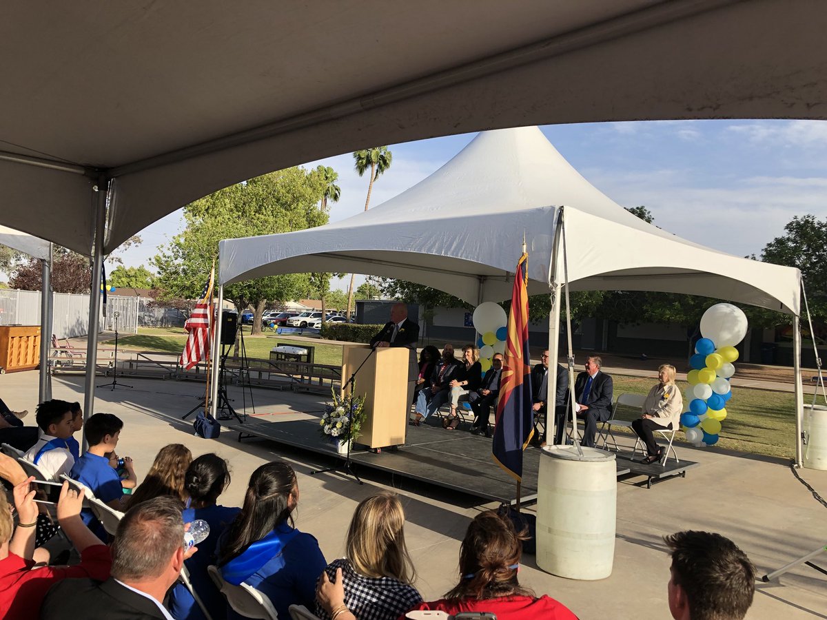 What a way to end the day. Attending the dedication of the Michael T. Hughes Elementary School in Mesa. Recognition of the great things that Michael has and continues to do in the community. He has set a very high standard which we all should try to emulate!
