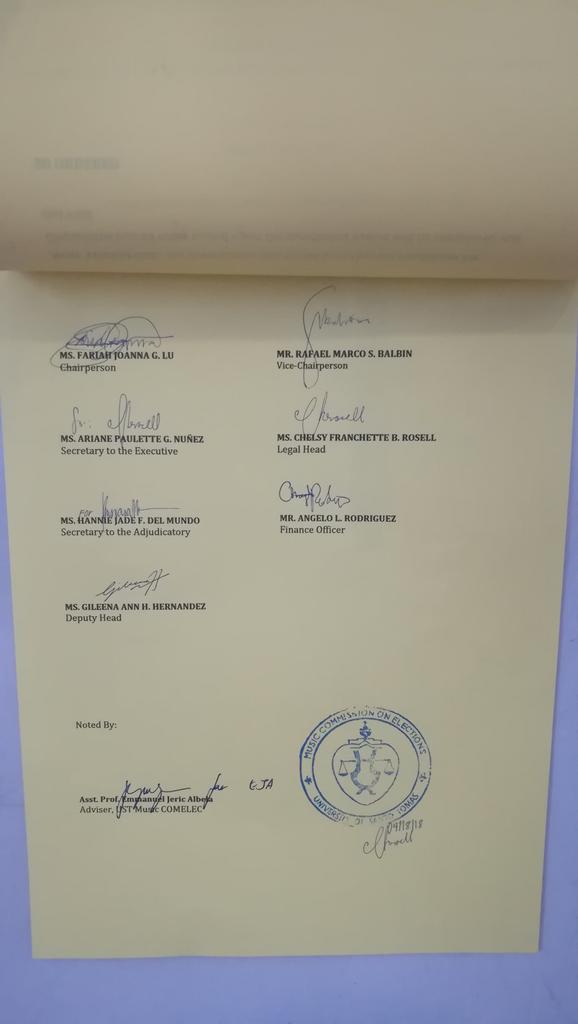 ustcm_comelec's tweet photo. RESOLUTION NO. 2 
Series of 2017-2018

DISQUALIFICATION OF CANDIDATES FOR CONSERVATORY OF MUSIC STUDENT COUNCIL A.Y. 2017-2018 https://t.co/vcux5wFqsp