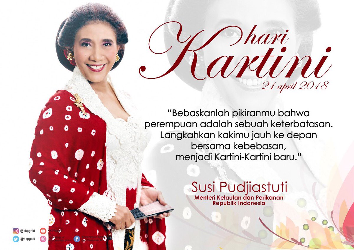 Menyambut Hari Kartini 21 April 2018, mari semangat berkarya, bekerja, dan berkontribusi untuk bangsa. Langkahkan kakimu jauh ke depan bersama kebebasan menjadi Kartini-Kartini baru.💃🏻🇮🇩