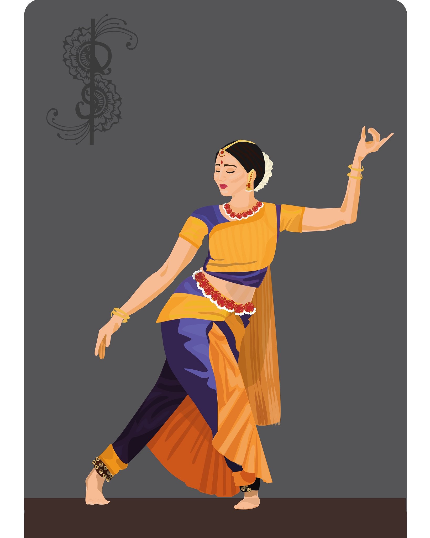 Ananya Nidamangala Srinivasa 🏳️‍🌈 в Twitter: „So I did a series of  Illustrations of Bharatanatyam dancers I've seen and been inspired by, and  here are the ones that I've completed. More to