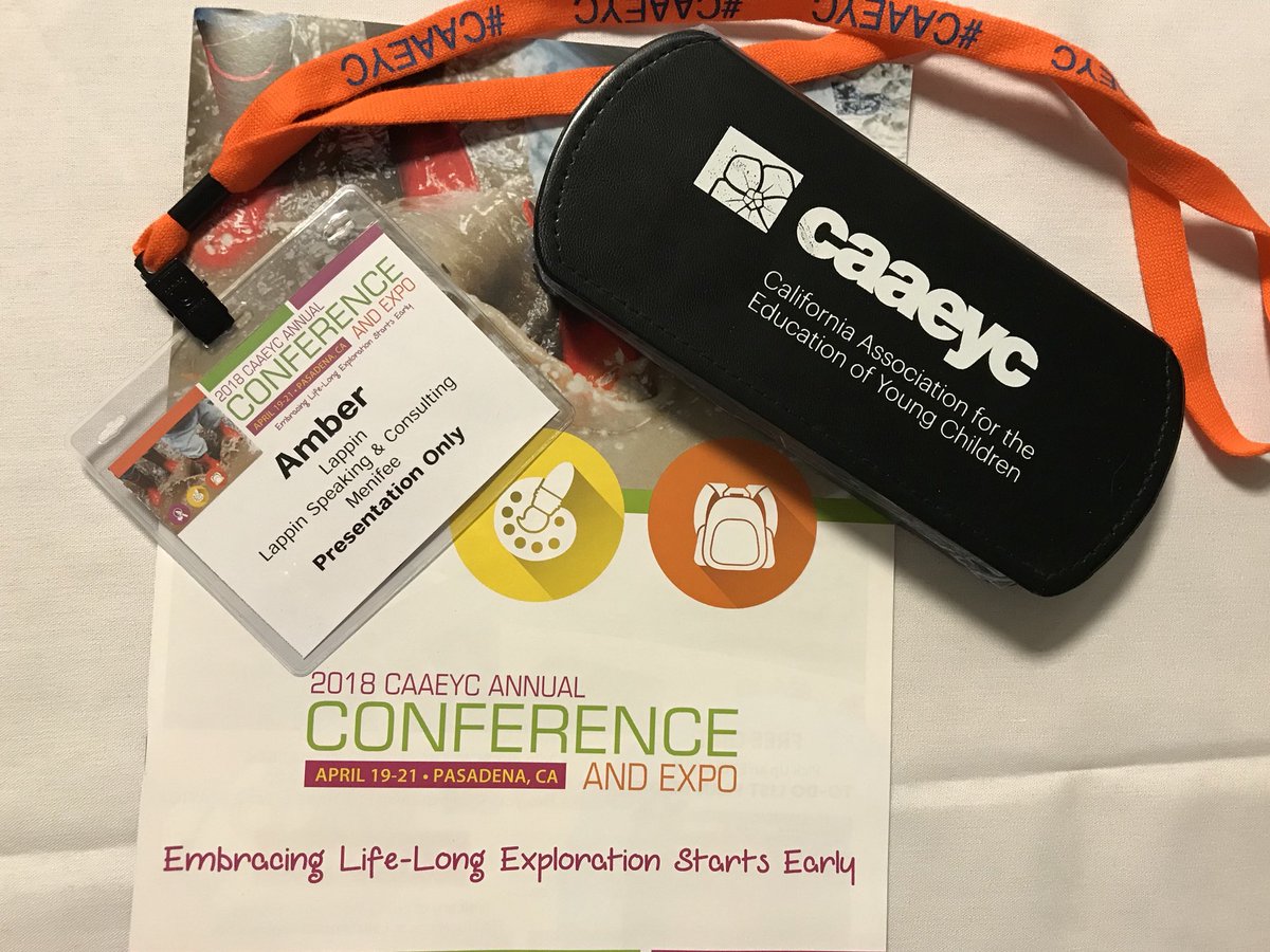 AmberLappin's tweet image. My first day at the #CAAEYC conference was a BLAST! Met lots of great, enthusiastic educators! Can’t wait to go back on Saturday and present a second workshop! #talesofatravelingteacher