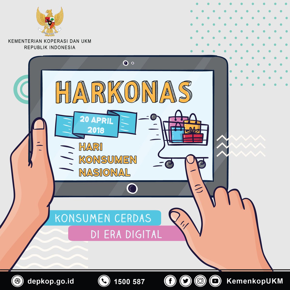 paviliunprovins's tweet photo. KemenkopUKM: Selamat Hari Konsumen Nasional #SobatKUKM
Mari menjadi konsumen yang cerdas di era digital ini dan jangan lupa untuk selelau membeli produk lokal 😊 https://t.co/WbjLfFrAQi https://t.co/ql5TOXd3D5