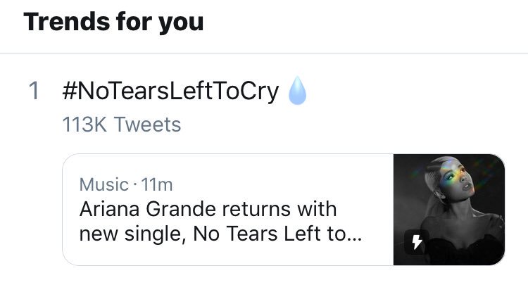 Nari_Grandei's tweet photo. SHE DID THAT AND WE DID THIS  #NoTearsLeftToCryTONIGHT #NoTearLeftToCry #NoTearsForAriana #NoTearsLeftToCryIsOutNow #ArianaGrande #Ag4 #Arianators https://t.co/Hehlzihyrz