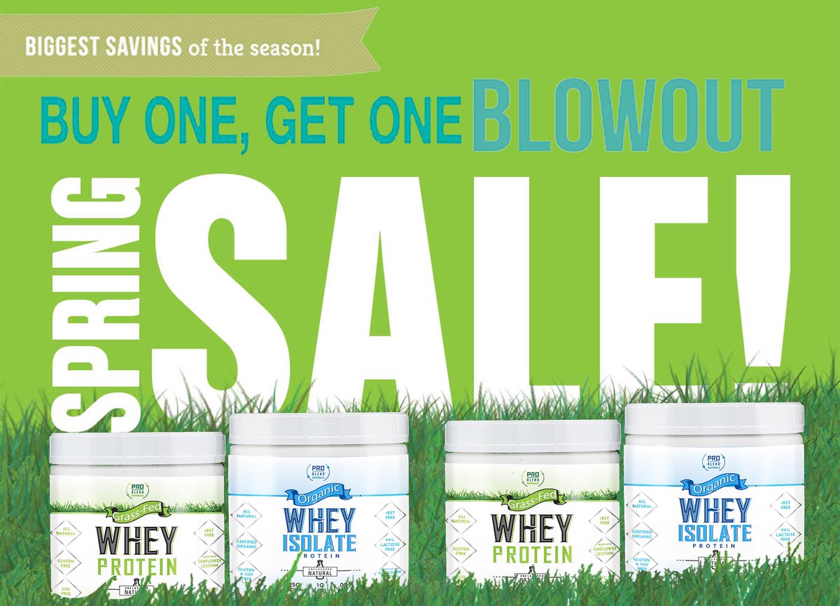ProBlend55's tweet photo. SPRING BLOW OUT SALE‼️
Buy one get one FREE mix and match between our Grass-Fed &amp; Organic Whey Isolate.
Sale Available for purchase on our website https://t.co/MssYziSohC https://t.co/APe6IwUovS