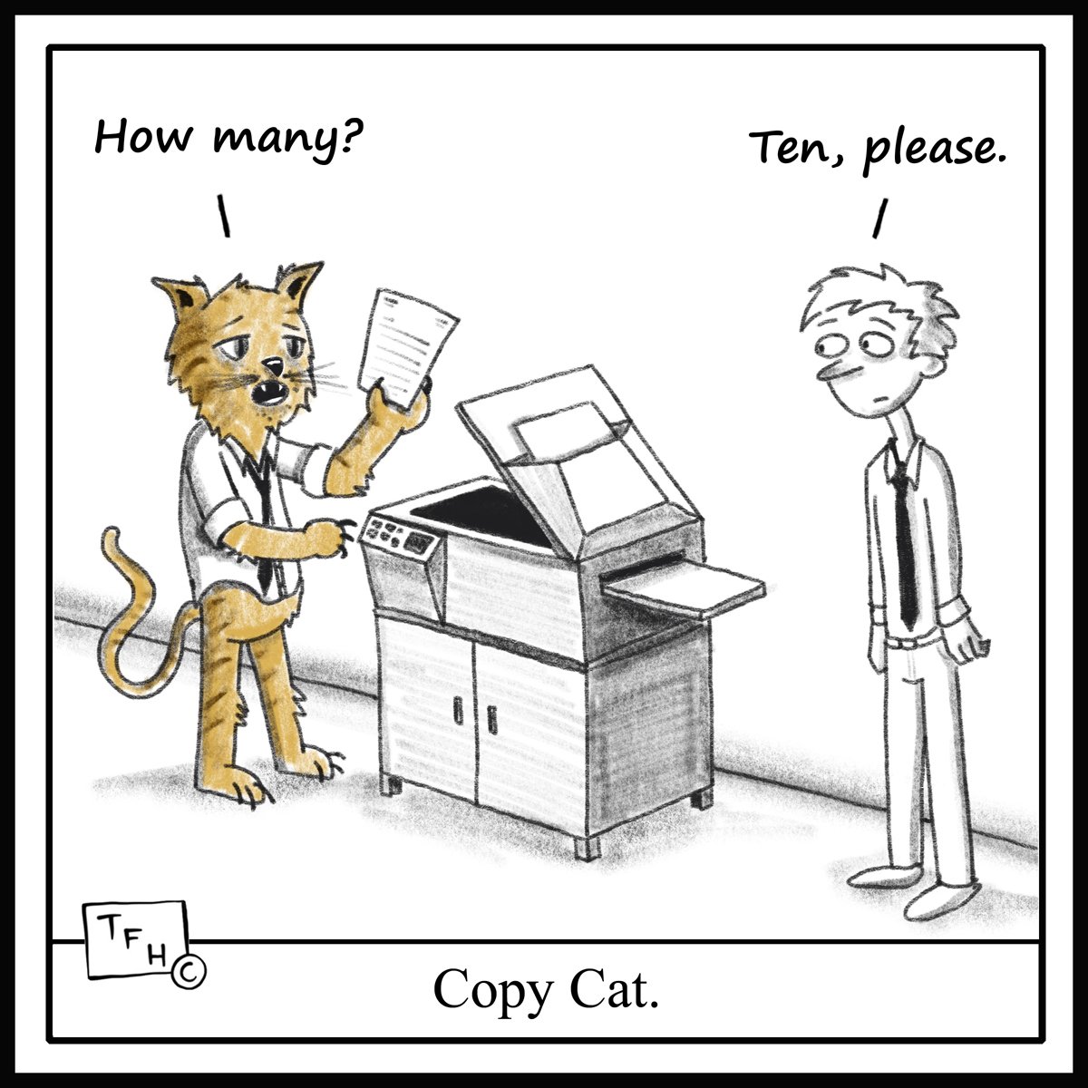 TinFoilHatCmcs's tweet photo. This could explain why there are always a couple stray hairs in the copies. #comic #webcomic #fun #funny #humor #art #cat #cats #catsoftwitter #office #dimeframe #artist #tinfoilhatcomics #tfhc

Be sure to catch this week's special bonus panel --> https://t.co/jMPqtCfgbe https://t.co/Z8pwWLUvRT
