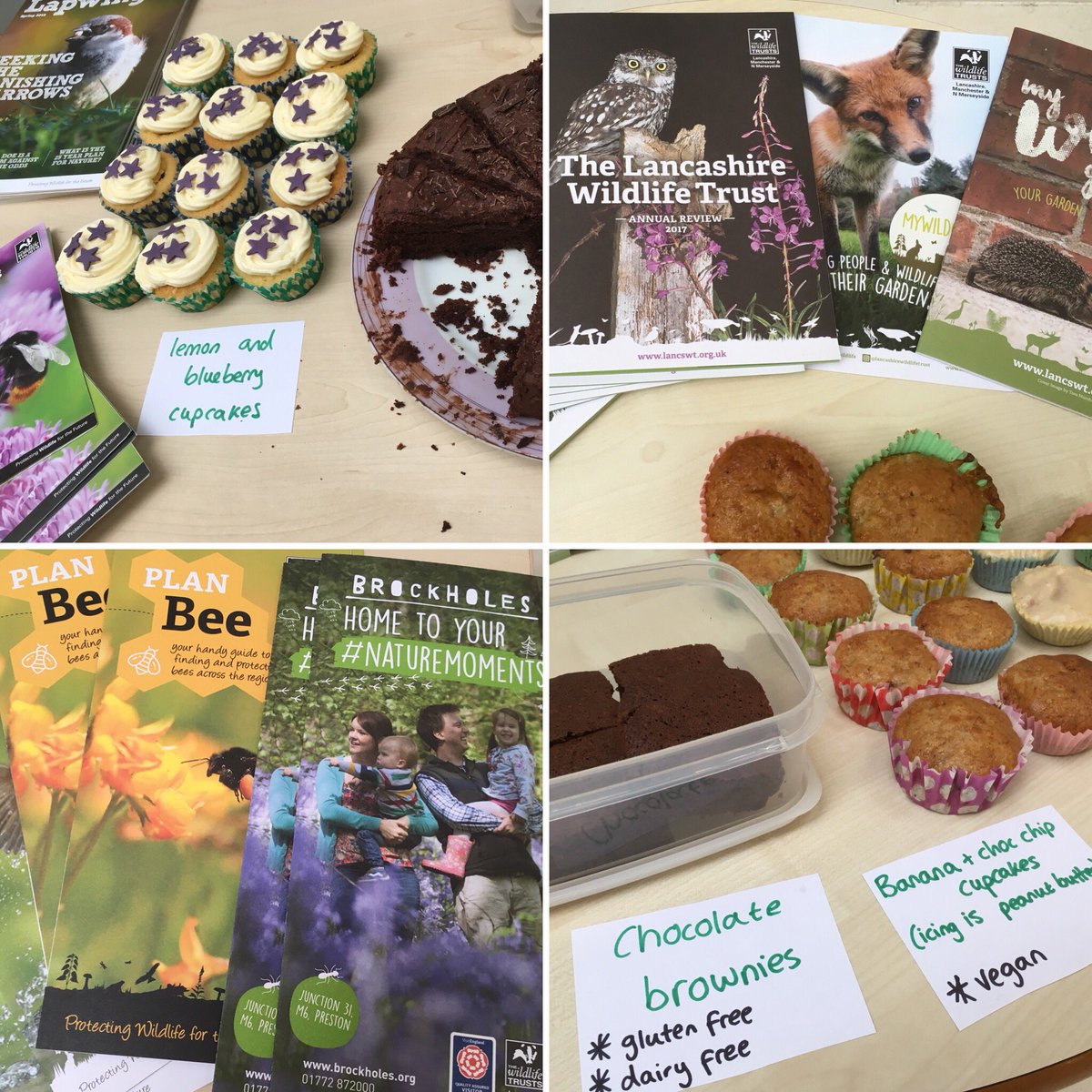 abitetley's tweet photo. #EarthDay2018 at work! @greenimpact_avh is having it’s annual bake sale, pop down for loads of gluten free and vegan options 🌎🌱🌺🦊🦉 https://t.co/WEuPigsnzR