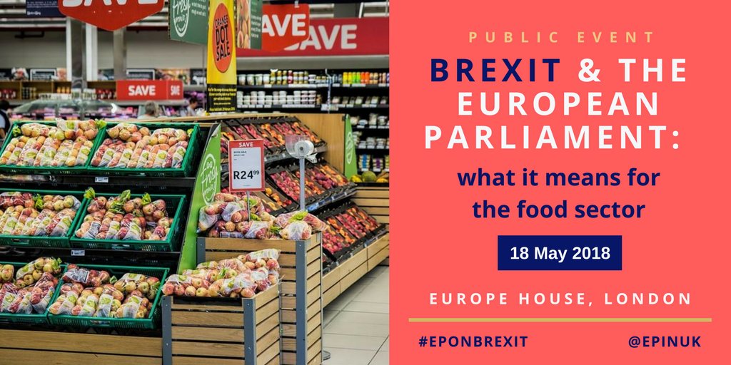 EPinUK's tweet photo. 🇬🇧🇪🇺NEW EVENT: what will #Brexit mean for the #food sector? Join us at Europe House on 18 May.

Speakers: @juliegirling MEP; Prof. @GuyPoppy1; Sue Davies, @WhichUK; @HelenMunday_FDF &amp; Prof. Erik Millstone @SPRU.

Moderator: @HillFT

Sign up https://t.co/LJUPdscOWt #EPonBrexit https://t.co/LxcW0VZsj5