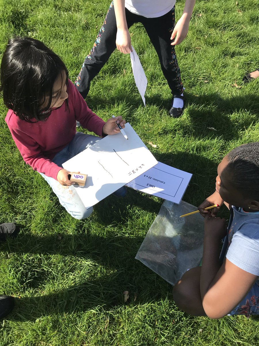 MissCRose's tweet photo. Actives maths outside yesterday! Making the most of the sun! ☀️☀️ @BCPSDeputy https://t.co/FcZ61mRTUc