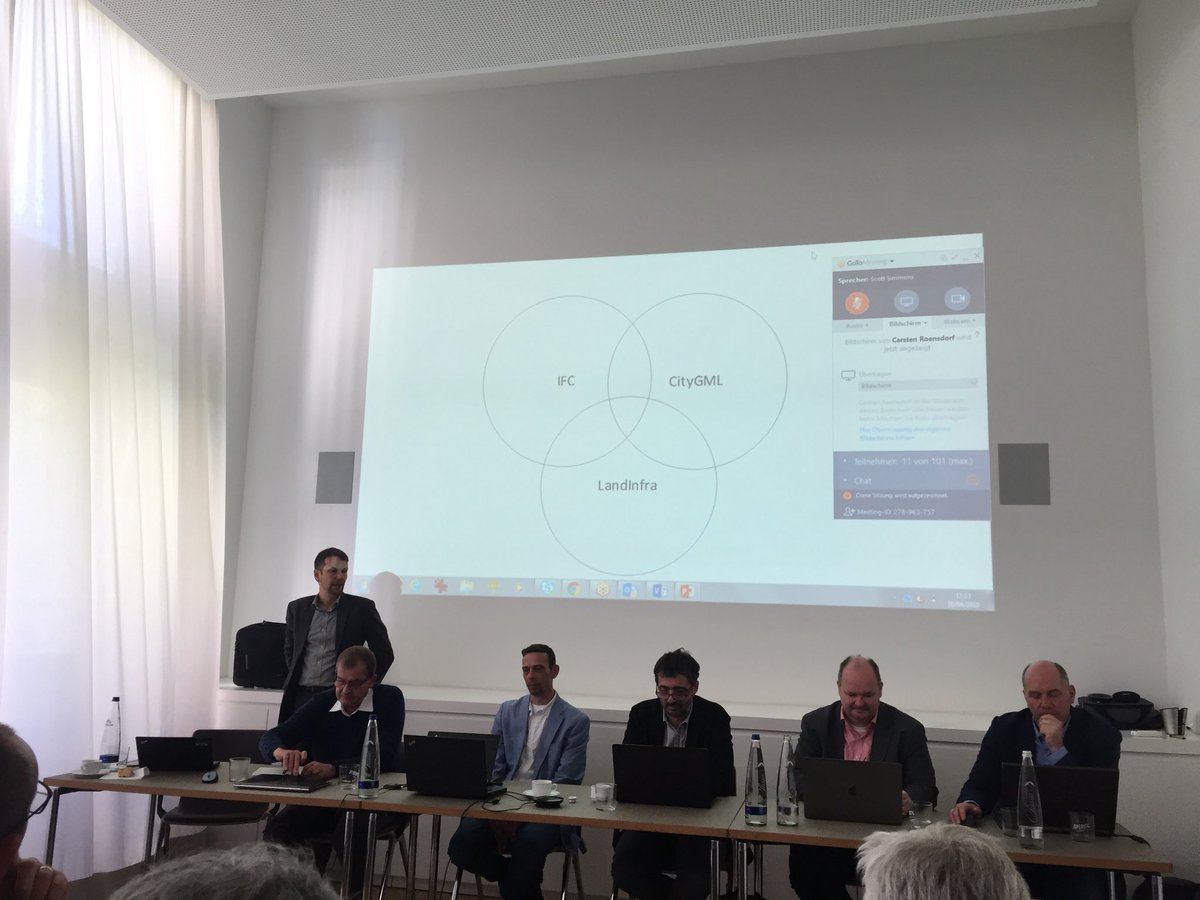 IDBE Working Group at TUM Munich to examine next steps for IFC, CityGML and InfraGML - collaboration of <a href="/opengeospatial/">Open Geospatial: OGC</a> and <a href="/buildingSMART/">buildingSMART</a> - expert panel including Tomas Liebich, Tomas Kolbe and HC Gruler to present technical detail to be grilled by expert users!