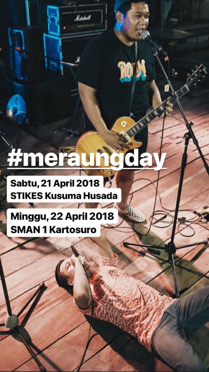 fisipmeraung's tweet photo. #meraungday Akhir Pekan. 🔥
•
Sabtu, 21 April 2018 di STIKES Kusuma Husada. 
•
Minggu, 22 April 2018 di SMAN 1 Kartasura. Info @Saraction_4 
•
https://t.co/X0ynW9qK27 https://t.co/dxXY3WcAfo