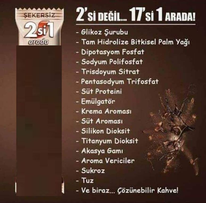 Saglik_ve_Spor's tweet photo. Reklamlara güvenip etiket okumayı ihmal etmeyin.. Tükettiğiniz her şeyin içerik kısmına mutlaka okuyun..
Her şey var kahve yok..!!!!!! https://t.co/9ZUGkSWDqz