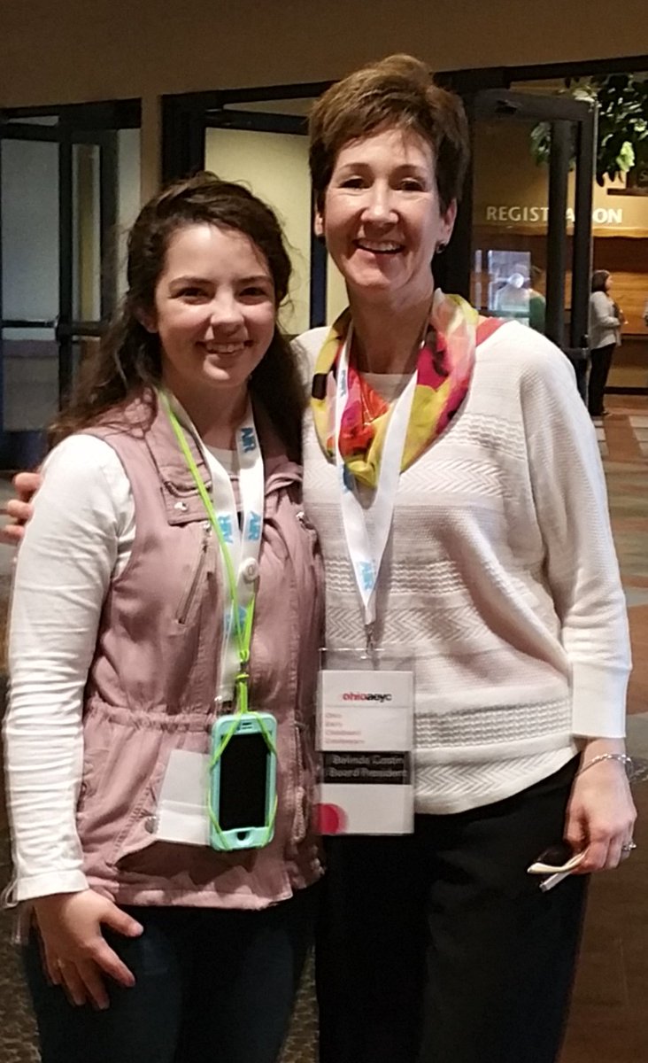 Belinda4ECE's tweet photo. So excited to have my student, @Rikki_Lynn_R, from @OwensCC at #OAEYC2018 #OhioEarlyEdConference. I can't wait to hear what has learned while in class next Wednesday. #wishallmystudentscouldbehere https://t.co/BkHy8r2pfK