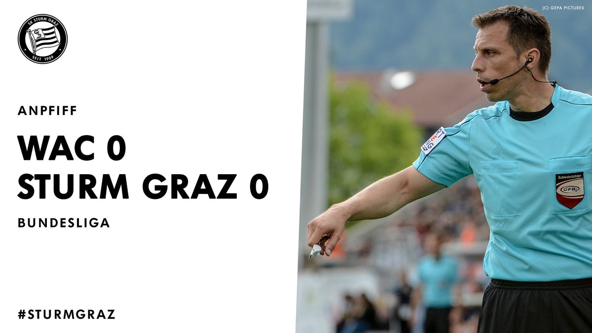 SKSturm's tweet photo. Schiedsrichter #Grobelnik hat das Spiel gegen den @WolfsbergerAC soeben angepfiffen!
GEMMA SCHWOAZE! 💪🏻⚫️⚪️🔥
______________
0:0 #WACSTU | 1' | ⚽️: https://t.co/y2PxvKBVKr | #sturmgraz #tipicoBL https://t.co/PBD1AgOiWA