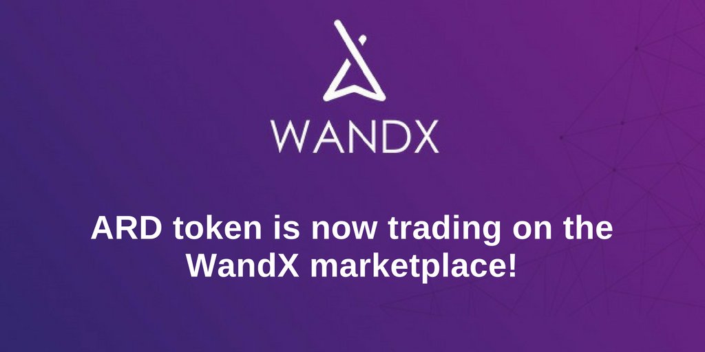 Accord_Token's tweet photo. We are happy to announce, $ARD is now being traded on WandX  Decentralized exchange. Follow the link to start trading on WandX . 
https://t.co/q7xufthvRb https://t.co/fmCq1z0ikd