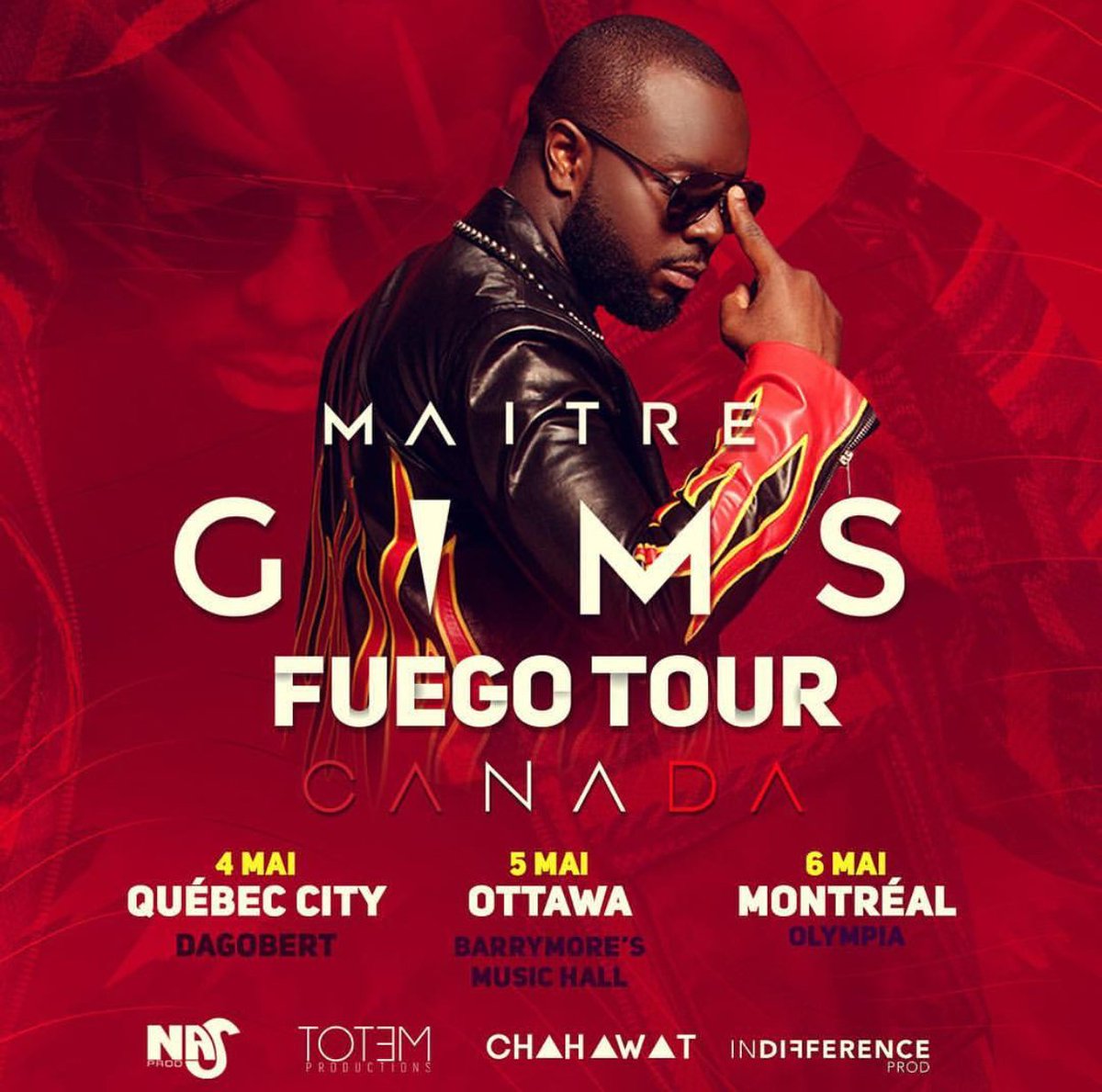 BvronMusic's tweet photo. #CONCERT
Nous avons l'immense plaisir de vous annoncer que Says'z sera l'invité surprise du concert de Maître GIMS au Dagobert (Quebec/Canada) le vendredi le 4 mai 2018 ! 🇨🇦️
#FuegoTour https://t.co/3t4hGFOo7b