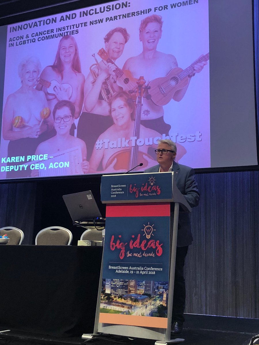 ACONwomen's tweet photo. Incredibly proud to represent our #TalkTouchTest campaign at the @bsaconference National Breast Cancer Conference highlighting our partnerships with @cancerNSW and @BreastScreenNSW #2018bsaconf https://t.co/TYyrXzfN6n