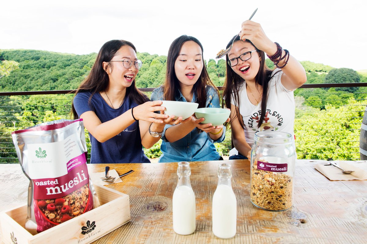 SCU_Australia's tweet photo. What do Chinese #Millennials eat for breakfast? @_Brookfarm_ engages Southern Cross #students in marketing plans https://t.co/gaYg0t0aBY  #china #StudyNSW #VolunteerConnect @StudyNSW #brookfarm #macadamia #business https://t.co/M2mHZLFFXv