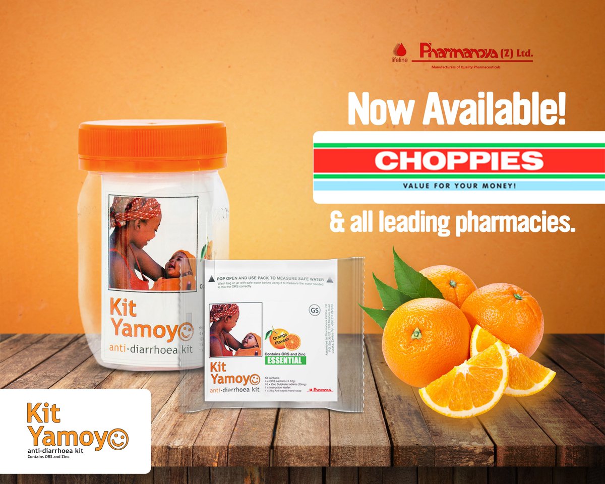 KitYamoyo's tweet photo. Kit Yamoyo is now available at: Shoprite, Pick'n'Pay, Cheers, Choppies, Spar and all leading pharmacies!!! Stop, Give, Prevent. #KitYamoyo #BeWise #BePrepared #BeatDiarrhoea https://t.co/kxVUG4R3qY