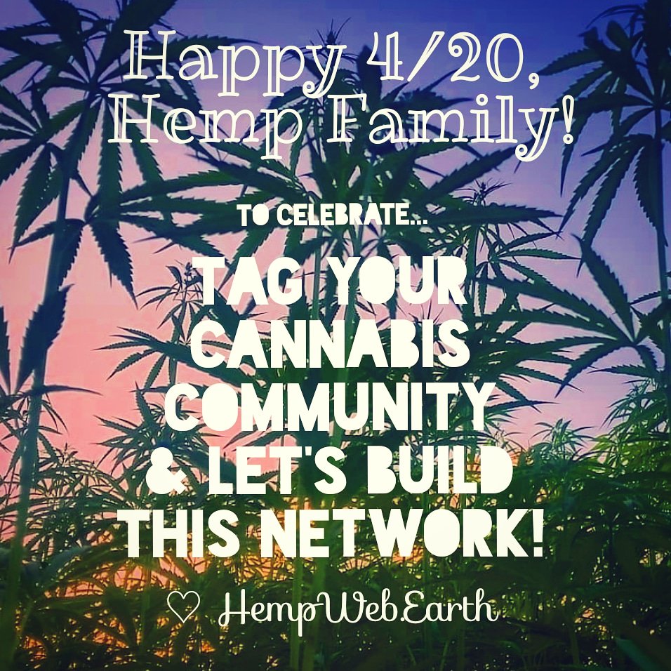 HWE_HQ's tweet photo. 🌿🕸🌏 Sending 4/20 love out to everyone waving the flag for this miraculous plant around the world! 🌿🕸🌏 Please join us on IG: https://t.co/Rw6yFgcAvn 🌿🕸🌏 #hemp #industrialhemp #agriculture #EnvironmentalJustice #PROTECTTHESACRED #love #420day #earth #hempwebearth 🌿🕸🌏 https://t.co/oQoWAFcHVD