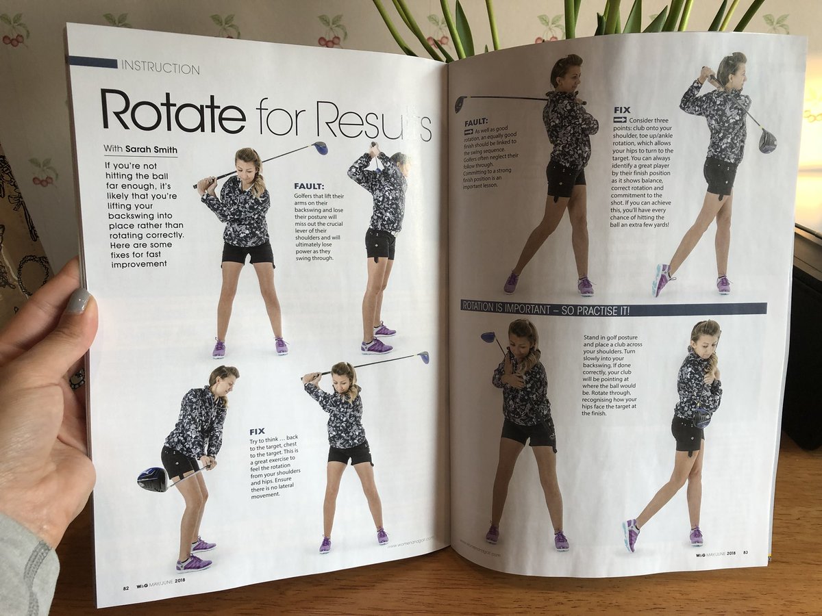 pga_sarah's tweet photo. Great to read the next issue of the @WomenandGolfMag this morning to see my next coaching article! 😬🤓 ... Rotate For Results! 🏌🏼♀️
#ImproveYourGame #LadyProfessional #WomenAndGolfInstructor
@SaffronWaldenGC @Investec_Sport @MizunoGolf_News @ThePGA https://t.co/vBrbqpcCUY