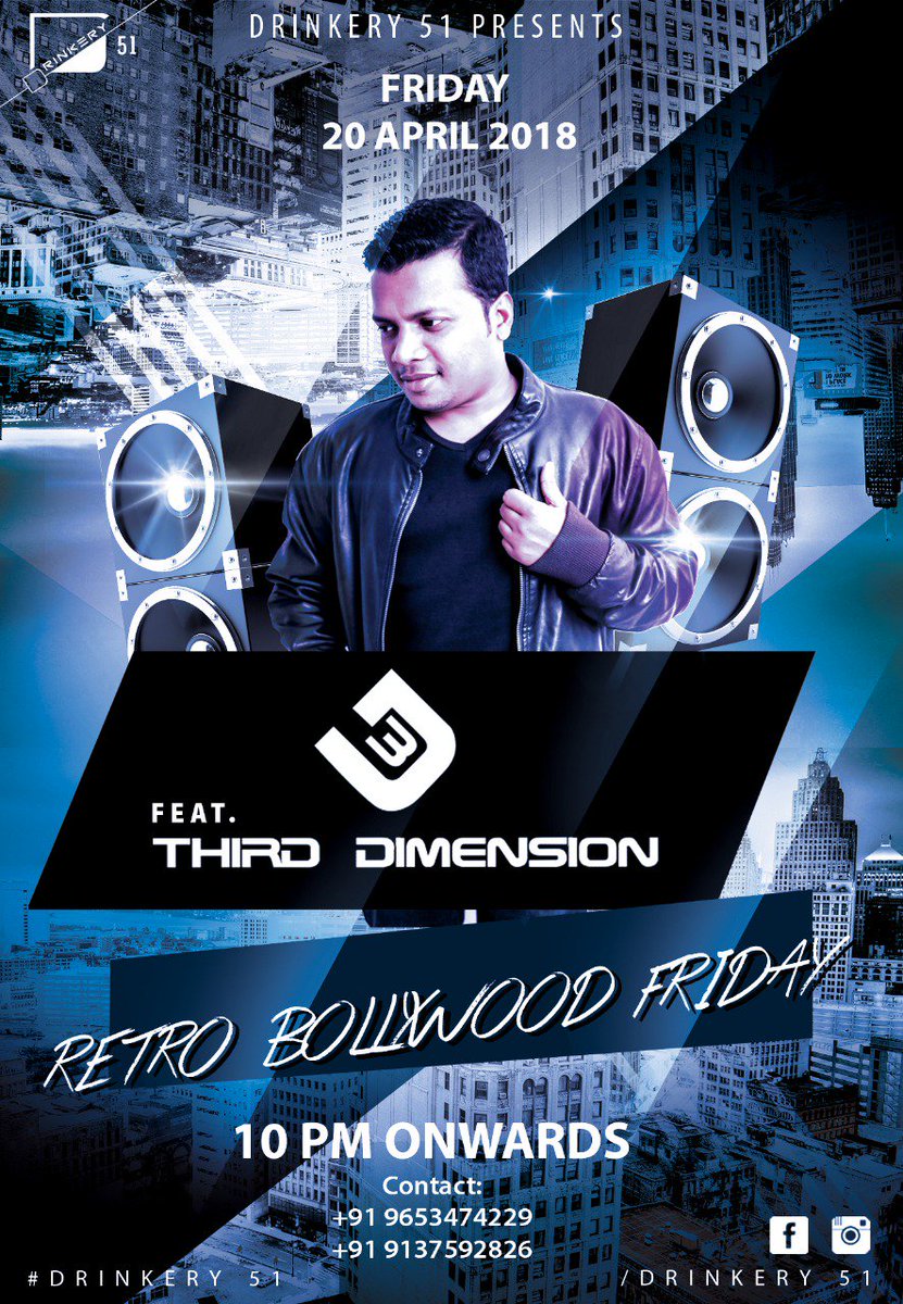 whatis3d's tweet photo. Tonight Spinning Some #OldSchool #Bollywood And Some #HindiPop #Classics (Audio Visual Set)
At The #Uber #Sexy And #Stylish #Drinkery51 (BKC - Bandra)
#ThirdDimension #Live #AudioVisualSet #BKC #Bandra #Mumbai #FridayNight #RetroBollywood #Memories #MumbaiNightLife #Dj #VideoDj https://t.co/dU3GRNY3Vx