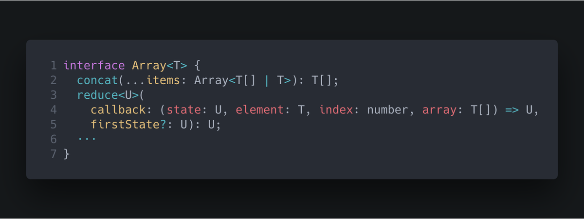 georgebyte's tweet image. A quick and very informative introduction to #TypeScript’s notation for static types by @rauschma. I suggest you check it out if anything in attached code snippet doesn&apos;t make sense to you.
2ality.com/2018/04/type-n…