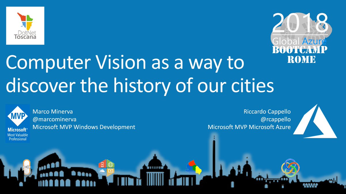 marcominerva's tweet image. Non solo demo: al #GlobalAzure Bootcamp vedremo un caso d&apos;uso reale di #CustomVision in un&apos;app per il turismo. Ci vediamo domani a Roma! /w @rcappello #Azure #Xamarin #MVPBuzz