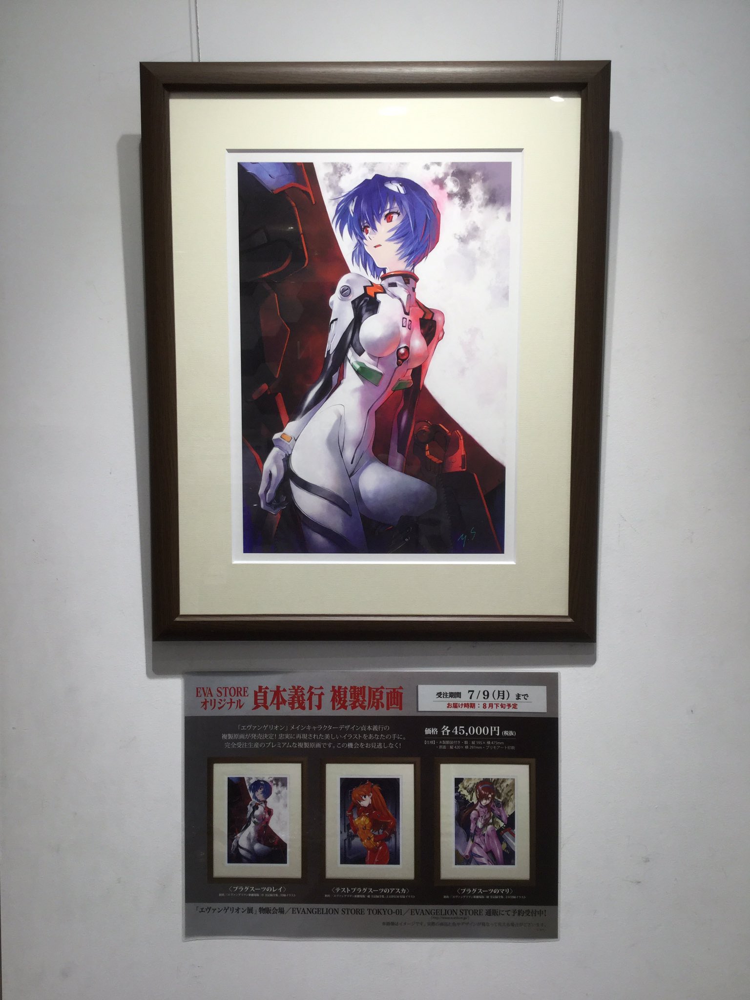 エヴァンゲリオン貞本義行複製原画 プラグスーツ のレイ iveyartistry.com