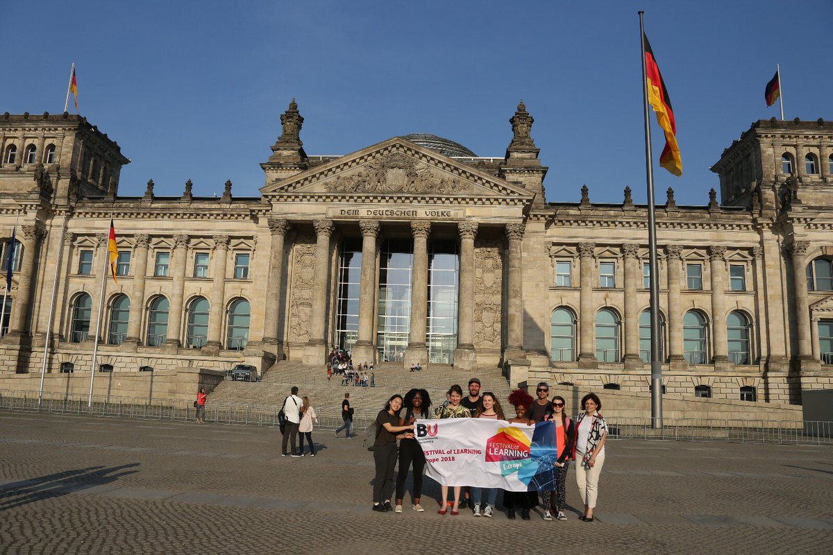 BUtoBUrlin's tweet photo. It was a great honour to have kept the #BUproud flag flying during our time in Germany! The Europe #GlobalFOL18 has been a fantastic event. Read more here  https://t.co/2pkfnVaLfQ https://t.co/xUJm9gHQFP