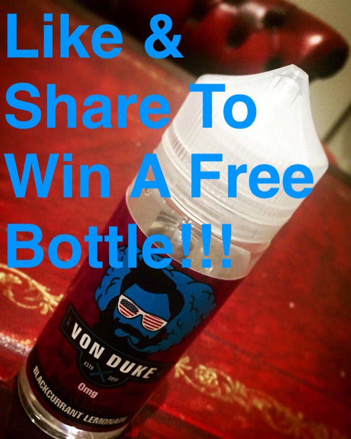 Blackcurrent Lemonade Giveaway! Just Like and ShareTo Win.  <a href="/vondukeliquids/">Von Duke</a> 

#eliquid #vape #vapeporn #vapestagram #vapefam #vapenation #ejuice #vapelife #vapeon #vapecommunity #vaping #vapedaily #instavape #vapelyfe #vapetricks #vapepics #vapeshop #vapers #vapor #vapehooligans