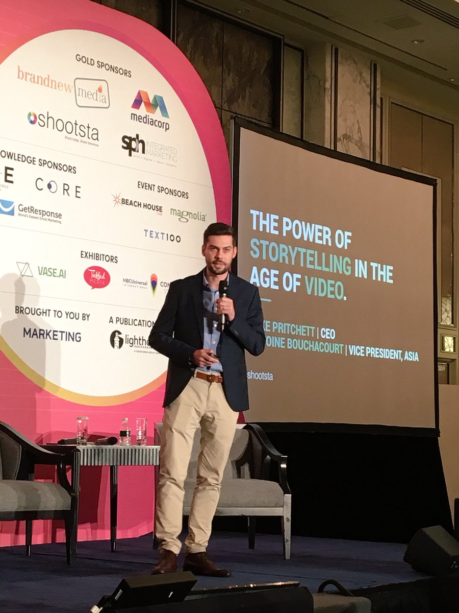 BoldCommsAPAC's tweet photo. Mike Pritchett and Antoine Bouchacourt from @ShootstaVideos give a great talk on ‘The power of storytelling in the age of video’.
Live from #Content360SG https://t.co/JeMUzAZ5QG